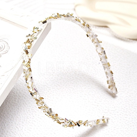 Glass Rhinestone HairBands for Women & Girl PW-WG54323-04-1