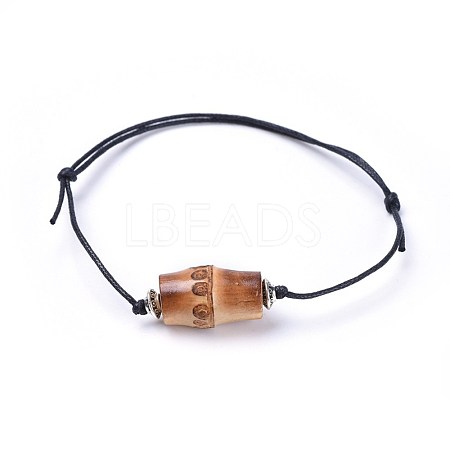 Waxed Cotton Cord Bracelets BJEW-JB04226-03-1