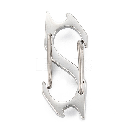 Non-Tarnish 304 Stainless Steel S-Hook Clasps STAS-C024-07P-1