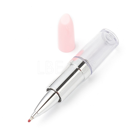 Lipstick Shape Empty Tube Black Ink Ballpoint Pens DIY-H123-A01-1