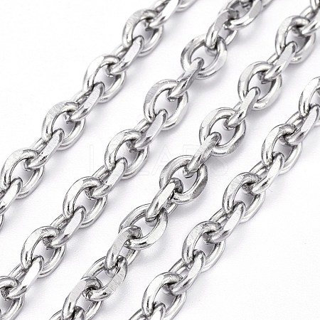 Tarnish Resistant 304 Stainless Steel Cable Chains CHS-P007-27P-03-1