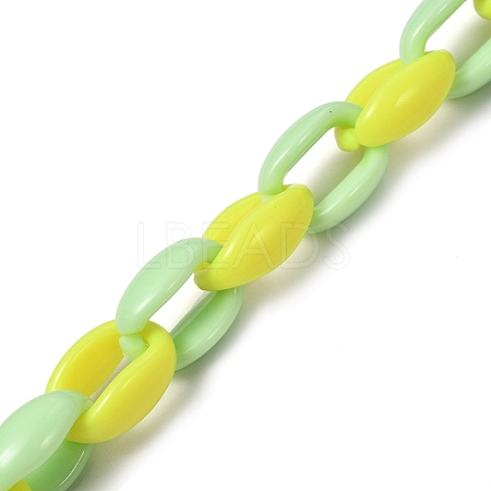 Handmade Opaque Acrylic Cable Chains AJEW-JB00691-03-1