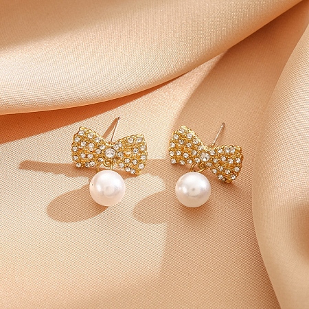 Imitation Pearl Beads Dangle Earrings WG29476-57-1