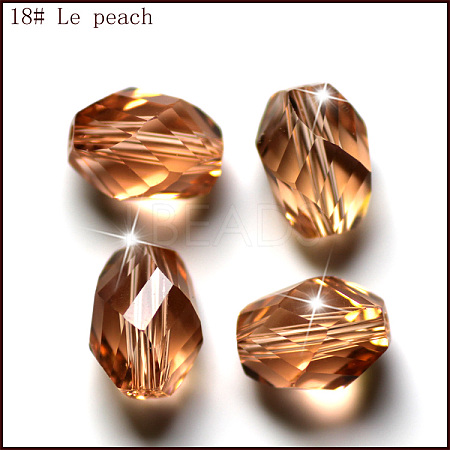 Imitation Austrian Crystal Beads SWAR-F077-13x10mm-18-1
