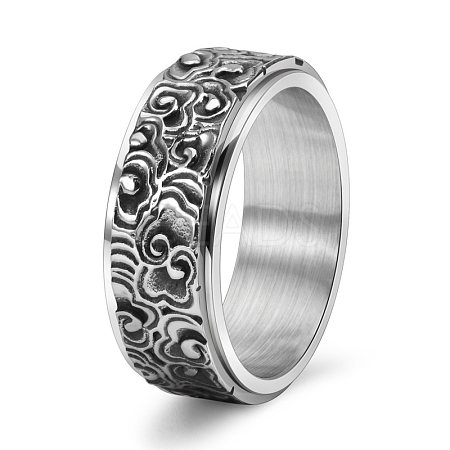 Rotatable Tainless Steel Finger Ring PW-WG99EDB-04-1