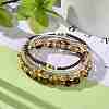 5Pcs 5 Style Natural Frosted Tiger Eye & Synthetic Hematite & Glass Sead Beads Stretch Bracelets Set BJEW-JB07670-01-2