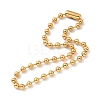 Vacuum Plating 304 Stainless Steel Ball Chain Necklace & Bracelet Set STAS-D181-01G-01B-2