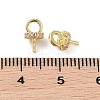 Brass with Cubic Zirconia Peg Bails KK-B087-13A-G-4