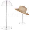 Half Round Shaped Acrylic Hat Display Stands for Hat Wig ODIS-WH0086-096-1