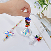 3Pcs Glass Dragonfly Hanging Suncatchers HJEW-FH00221-3