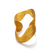 Wave Shape 304 Stainless Steel Cuff Rings for Women FS-WG77DEA-01-3