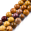 Natural Mookaite Beads Strands G-S259-37-8mm-1
