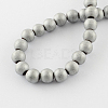 Non-magnetic Synthetic Hematite Beads Strands G-Q933-6mm-03-1