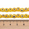 Handmade Millefiori Glass Flat Round Bead Strands LK-P010-01-3