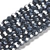Electroplate Opaque Glass Beads Strands LS-EGLA-A035-P6mm-A18-1