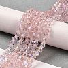 Transparent Electroplate Glass Beads Strands EGLA-A039-T2mm-L26-4