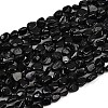 Natural Black Tourmaline Beads Strands G-Q060-E15-2