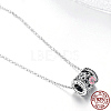 925 Sterling Silver Cubic Zirconia Pendant Necklaces NJEW-FF0005-49AS-2