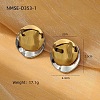 304 Stainless Steel Two Tone Stud Earrings FS-WG8A1D7-06-1
