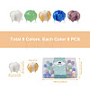 Craftdady 40Pcs 5 Colors Handmade Lampwork Beads LAMP-CD0001-15-3