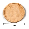 Flat Round Wood Mosaic Base PW-WG55259-02-1