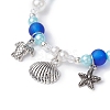 ABS Plastic Imitation Pearl Beads Stretch Bracelet BJEW-JB09742-01-3