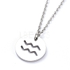 Non-Tarnish 304 Stainless Steel Pendant Necklaces NJEW-E147-01P-3