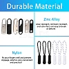 6Pcs Plastic Zipper Puller and 12Pcs Alloy Replacement pull-tab Accessories FIND-SZ0001-17-3