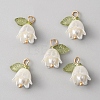 Opaque Resin Pendants RESI-WH0021-56-1