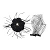 Bridal Wedding Mesh Feather Fascinator Hats Hair Chips OHAR-XCP0001-13-1