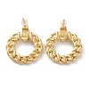 Brass Dangle Stud Earrings EJEW-A056-12G-2