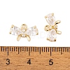 Brass Micro Pave Clear Cubic Zirconia Charms KK-L212-15G-3