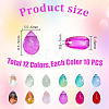 120Pcs 12 Colors Transparent Glass & Lampwork Beads Sets GGLA-GA0001-05-2