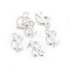Silver Color Plated Alloy Letter Pendants PALLOY-J718-01S-P-2