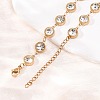 304 Stainless Steel Glass Link Chain Necklaces SA-CBA725A-25B-G-3