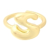 Rack Plating Brass Open Cuff Rings RJEW-S394-01G-S-1