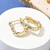 Brass Hoop Earrings EJEW-H152-01F-G-2