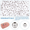 Unicraftale 400Pcs 2 Style Round 304 Stainless Steel Spacer Beads STAS-UN0053-73-5