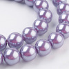 Eco-Friendly Dyed Glass Pearl Round Beads Strands HY-A002-10mm-RB056-3