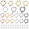   36Pcs 6 Colors Brass Clip-on Earring Findings FIND-PH0006-40-1