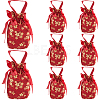 Flower Printed Cloth Drawstring Storage Bags ABAG-WH20010-20D-01-1
