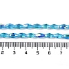 Electroplate Glass Beads Strands GLAA-Q101-03B-AB05-4