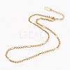 Brass Figaro Chain Necklaces NJEW-H206-10G-2