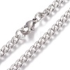 304 Stainless Steel Curb Chain Bracelets BJEW-I274-01S-2