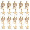 1Pc Eco-friendly Brass Micro Pave Clear Cubic Zirconia Pendants KK-SZ0002-36-1