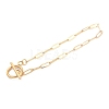 Ion Plating(IP) 304 Stainless Steel Paperclip Chain Bracelets BJEW-O186-02G-7
