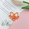 Bowknot Baking Painted Alloy Swivel Keychain Clasps PURS-PW0011-04G-1