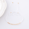 2mm Faceted Opalite Beaded Braided Adjustable Bracelets for Women PF2854-5-1