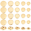 50Pcs 5 Styles 3-Hole Brass Buttons BUTT-OC0001-47G-1