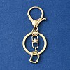 Alloy Initial Letter Charm Keychains KEYC-YW00006-04-1